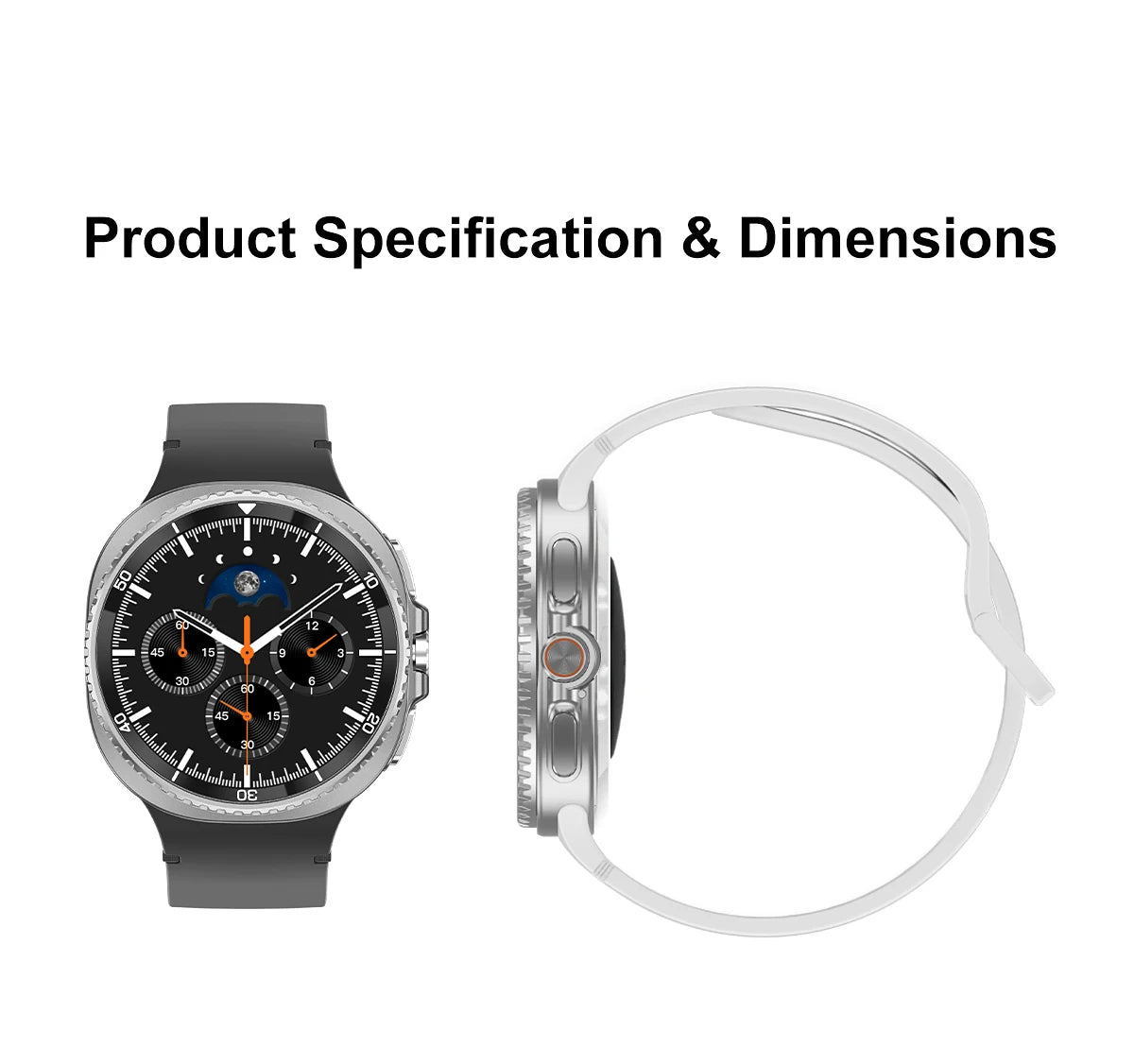 2025 NEW Smart Watch 8 Classic 46mm 1.43" AMOLED Screen IP68 Waterproof Sports Smartwatch BT Call Watch 7 Upgraded for Men Women