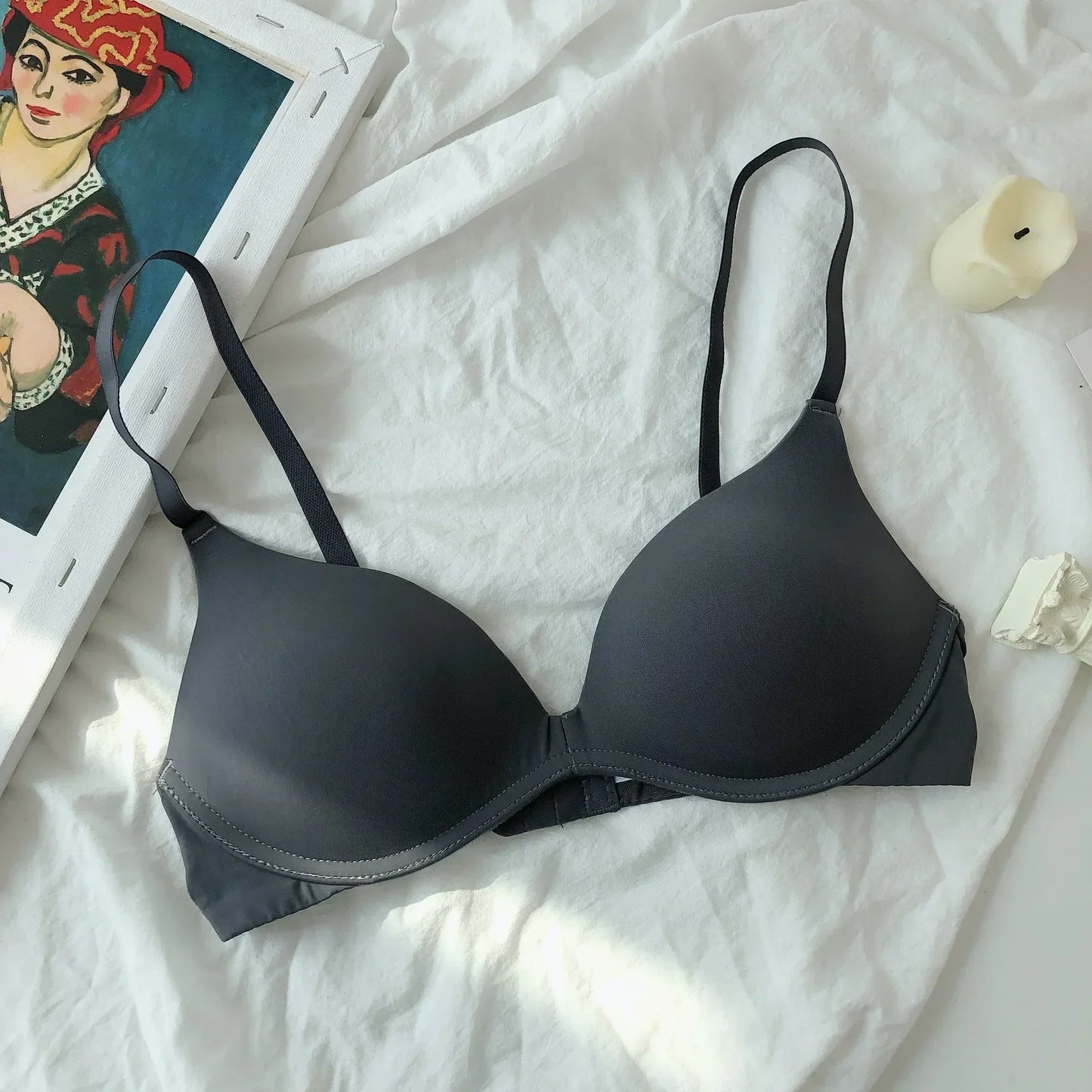 Bras for Women Seamless Backless Underwear Sexy Lingerie 3/4 Cup Bralette Top Wireless Brassiere Intimates Japanese Simple Bra