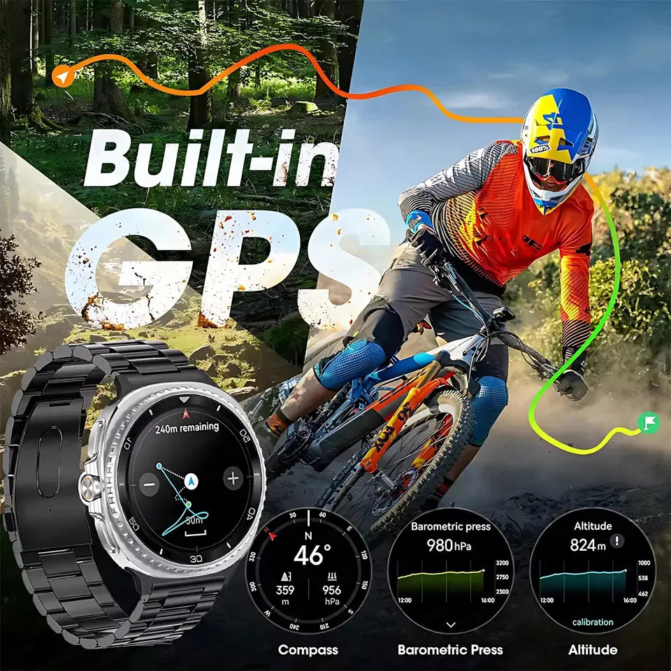 2025 NEW Smart Watch 8 Classic 46mm 1.43" AMOLED Screen IP68 Waterproof Sports Smartwatch BT Call Watch 7 Upgraded for Men Women