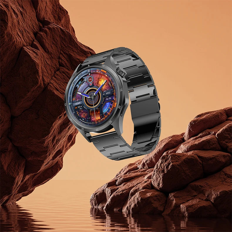 2025 New Mens Smart Watch 360 * 360 Bluetooth Call Smartwatch AMOLED Screen GPS Smart Watches NFC Waterproof Smart Watch for Men