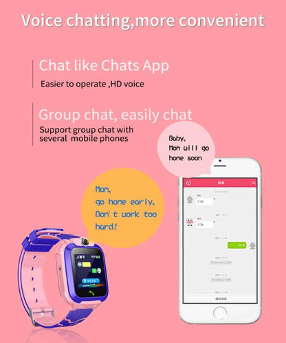 New Smart Watch For Kids Q12 Wristatch For Boys Girl Anti-lost Smartwatch Tracker Watch Wrist Mobile Camera Cell Phone Best Gift