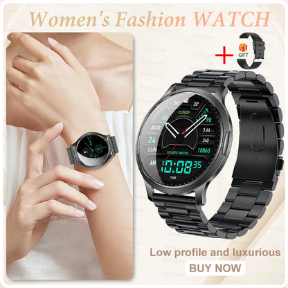 2025 New Smartwatch Women 1.32-inch AMOLED HD Screen Heart Rate Bluetooth Call IP68 Waterproof  Smart Men Watch For Android ios