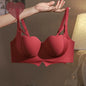 Women's Bra Lifting Non-marking Gathering Show Large Half Cups to Collect Side Breasts to Prevent Sagging Non-steel Ring Bra
