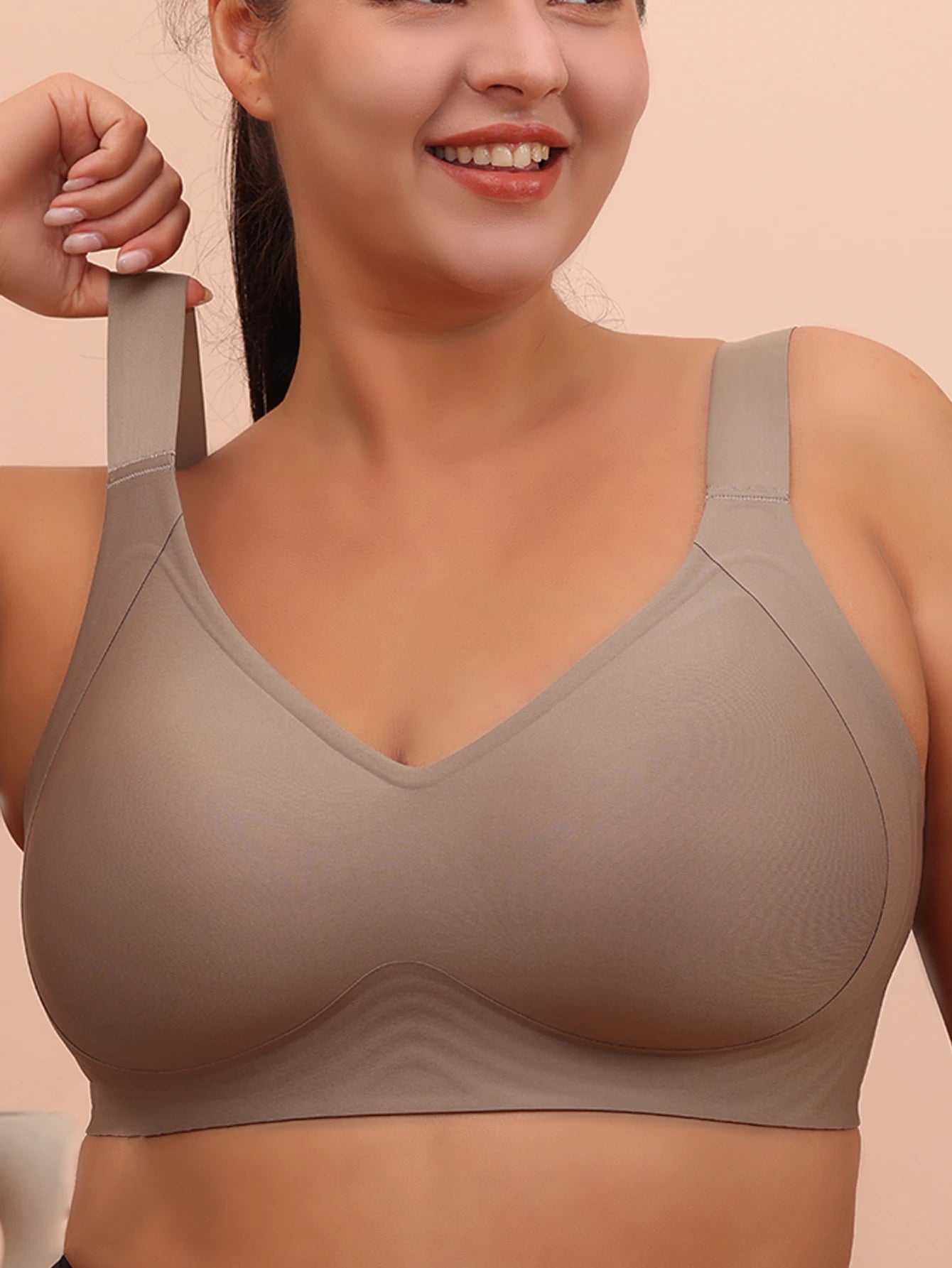 Big breasted sleeping bra for women 6XL without steel rims gathered without scars plus size vest yoga exercise anti sagging bra
