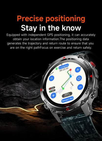 2025New Smart Watch For Men 1.46'' 360*360 HD AMOLED Color Display Voice Call Compass LED Sports Fitness Waterproof Watch Ladies