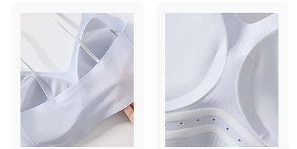 Women's Invisible Backless Tube Top with Liquid Foundation and No Steel Ring, Anti-sagging and Gathered Camisole Bra