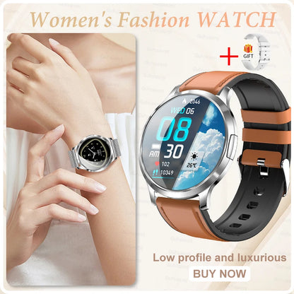 2025 New Smartwatch Women 1.32-inch AMOLED HD Screen Heart Rate Bluetooth Call IP68 Waterproof  Smart Men Watch For Android ios