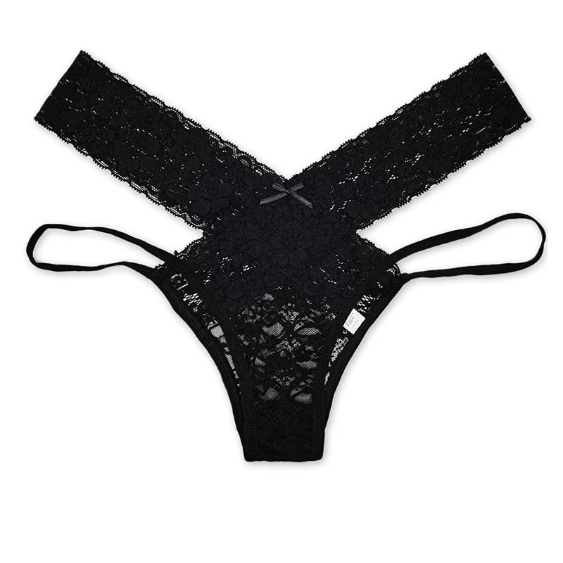Sexy Lace Ladies Panties Low Waist Underwear Briefs Female Solid Color Underpants Breathable Hollow Out Seamless Lingerie