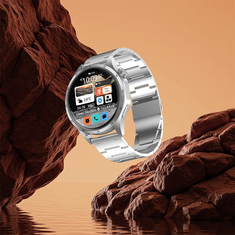 2025 New Mens Smart Watch 360 * 360 Bluetooth Call Smartwatch AMOLED Screen GPS Smart Watches NFC Waterproof Smart Watch for Men
