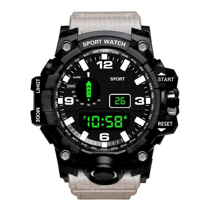 2024 New leisure multifunctional electronic watch for men simple waterproof sports date watches fashion Accessories