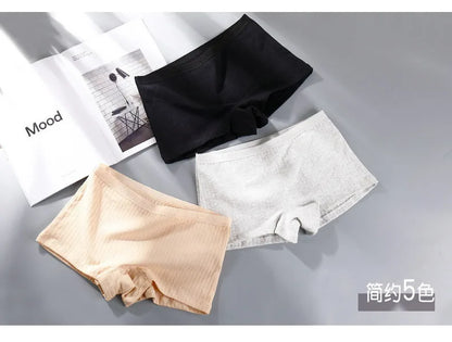 Women Boxers Underwear Cotton Ladies Safety Pants Female Seamless Underpants Solid Cozy Sexy Lingerie Трусы Женские