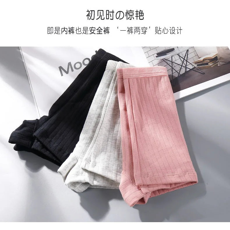 Women Boxers Underwear Cotton Ladies Safety Pants Female Seamless Underpants Solid Cozy Sexy Lingerie Трусы Женские