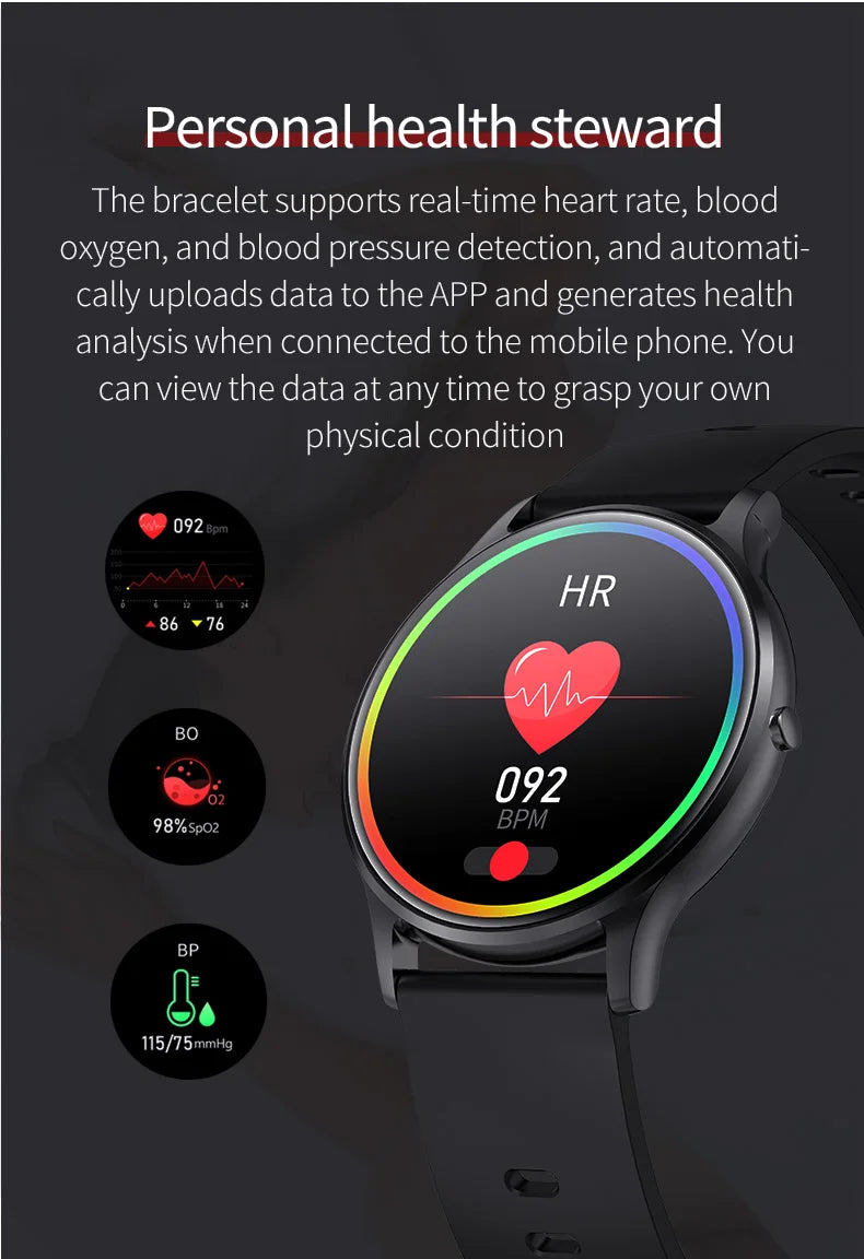Smart Watch Men 1.3inch Bluetooth Sport Watches IP67 Waterproof Fitness Smartwatch Women