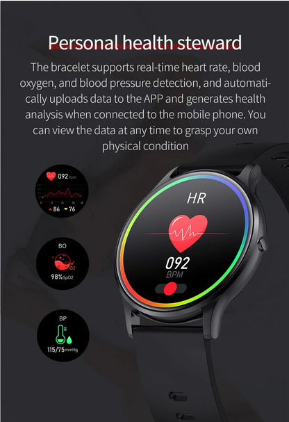 Smart Watch Men 1.3inch Bluetooth Sport Watches IP67 Waterproof Fitness Smartwatch Women