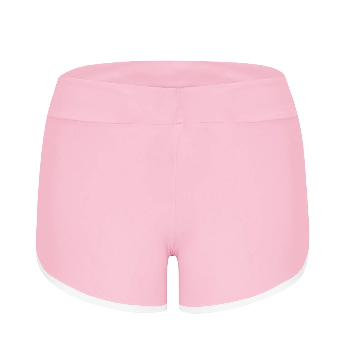 Women Mid Waist Shorts Girl Slim Fit High Stretchy Short Trousers Female Tight Shorts For Ladies Running Shorts Slim Fit Elastic