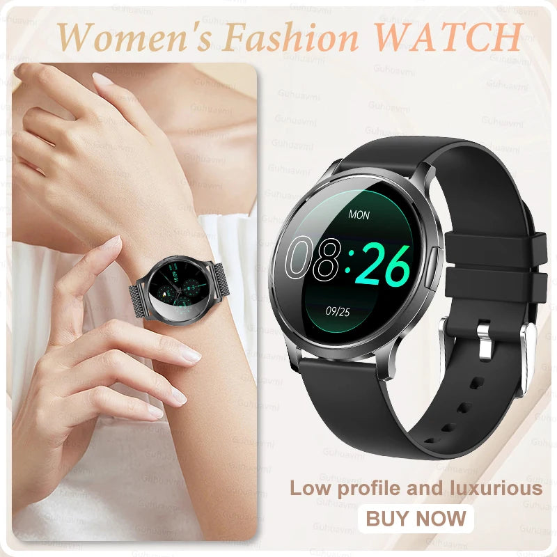 2025 New Smartwatch Women 1.32-inch AMOLED HD Screen Heart Rate Bluetooth Call IP68 Waterproof  Smart Men Watch For Android ios