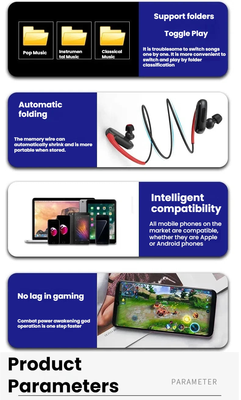 Wireless Earbuds, Bluetooth 5.3 Headphones  Bluetooth Earbuds Noise Cancelling Mic IP7 Waterproof in Ear Earphones for Sports