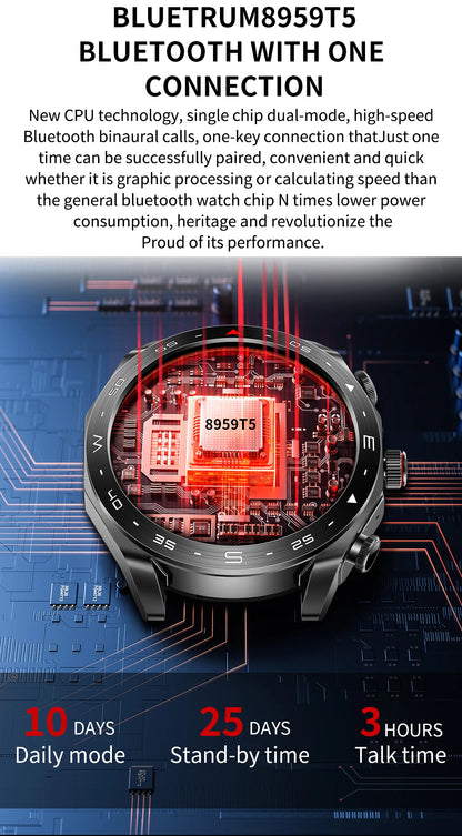 2025 New Smart Watch with TWS Earbuds 1.52 Inch AMOLED IP67 Waterproof Bluetooth Calls MP3 Music Smartwatch for Men Android iOS