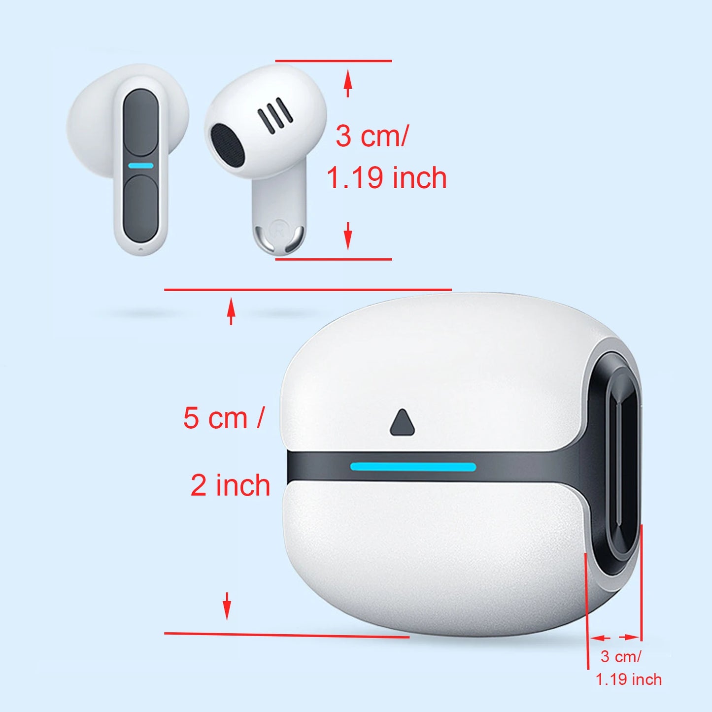 Wireless Earbuds Bluetooth 5.3 in Ear Headphones,Premium Sound Touch Control,Built-in MIC,Comfortable Fit Sports Earphones