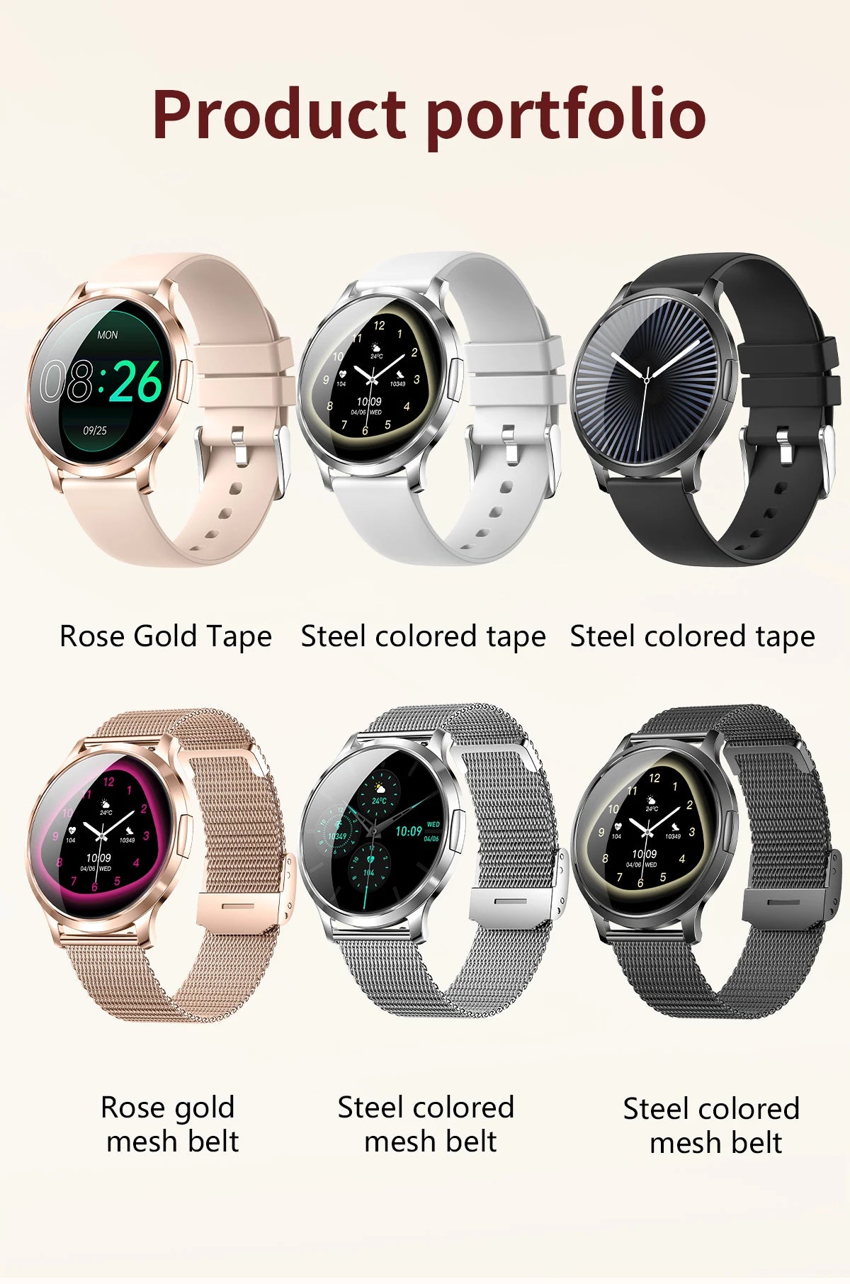 2025 New Smartwatch Women 1.32-inch AMOLED HD Screen Heart Rate Bluetooth Call IP68 Waterproof  Smart Men Watch For Android ios