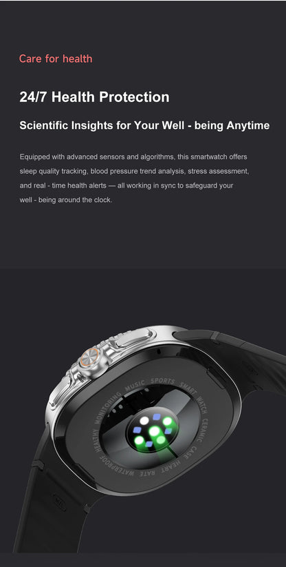 2025 NEW Smart Watch 8 Classic 46mm 1.43" AMOLED Screen IP68 Waterproof Sports Smartwatch BT Call Watch 7 Upgraded for Men Women