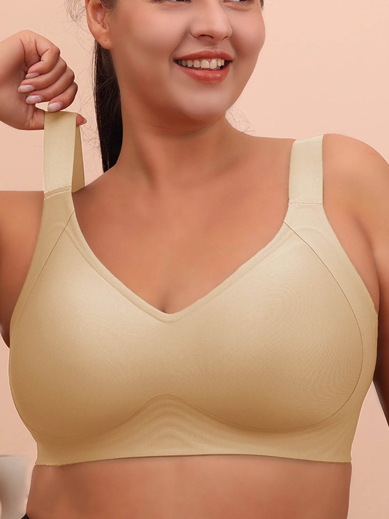 Big breasted sleeping bra for women 6XL without steel rims gathered without scars plus size vest yoga exercise anti sagging bra