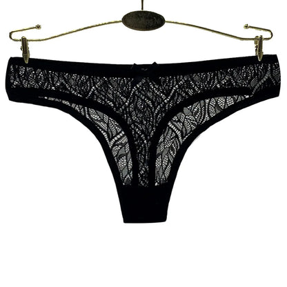 Sexy Panties Women Lace Silk Underwear Low Waist V-Waist Briefs Cotton Crotch Breathable Quick-Drying Sports Underwear
