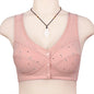 Bra Cotton Women Wire Free Bras Front Closure Brassiere Female Confortable Underwear Everyday Large Bust 52BC 50BC Cup