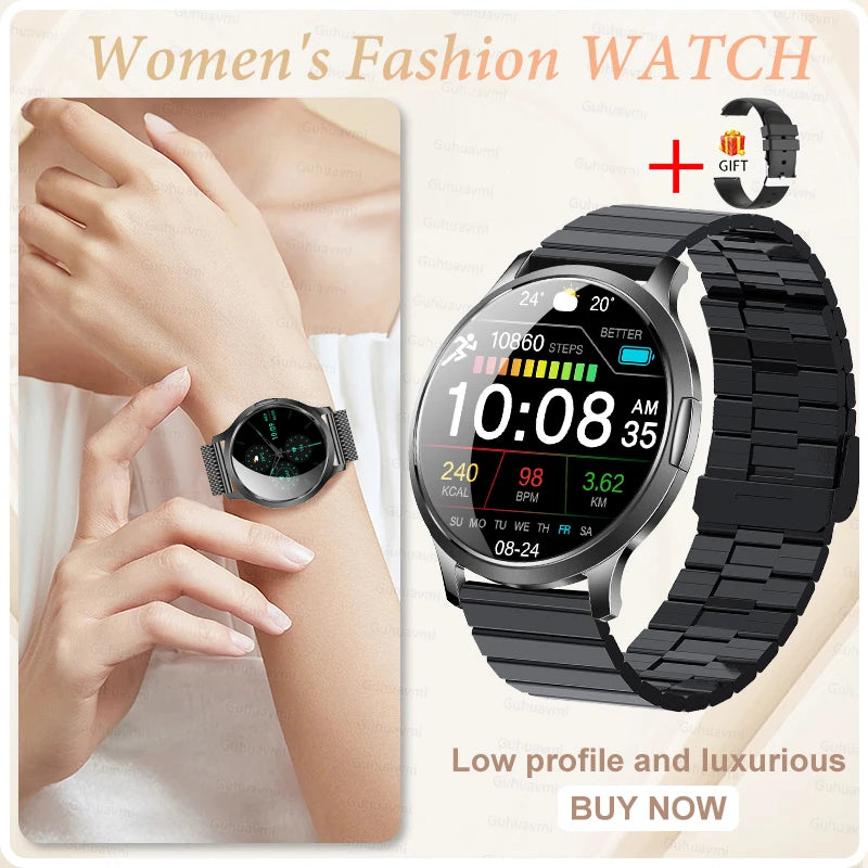 2025 New Smartwatch Women 1.32-inch AMOLED HD Screen Heart Rate Bluetooth Call IP68 Waterproof  Smart Men Watch For Android ios
