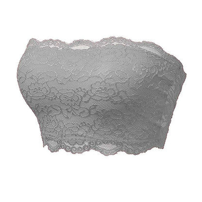 Women Lace Tube Top Ladies Seamless Lingerie Lace Chest Wrapped Underwear Sexy Tube Top Solid Bandeau Underwear Female Bralette 