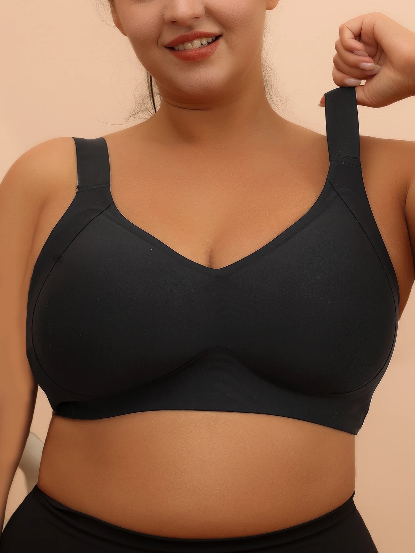 Big breasted sleeping bra for women 6XL without steel rims gathered without scars plus size vest yoga exercise anti sagging bra