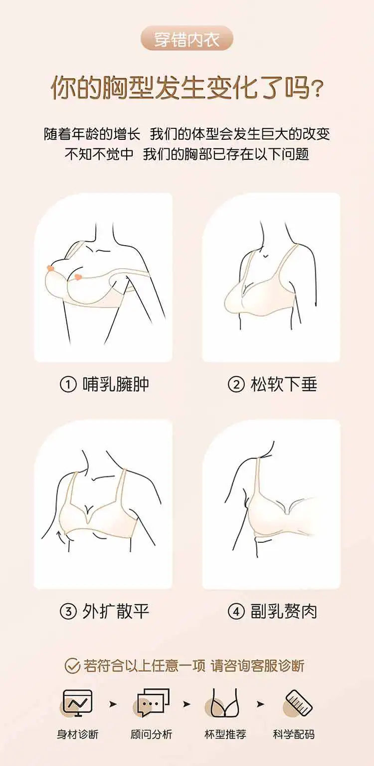 Beauty Salon, Body Shaping Bra, Adjustable Function Bra, Gathering Full Cup, Thin Cup, Functional Bra