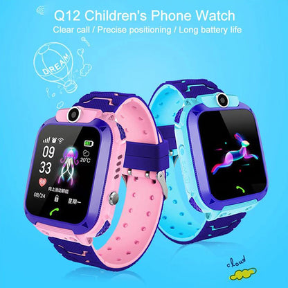 New Smart Watch For Kids Q12 Wristatch For Boys Girl Anti-lost Smartwatch Tracker Watch Wrist Mobile Camera Cell Phone Best Gift