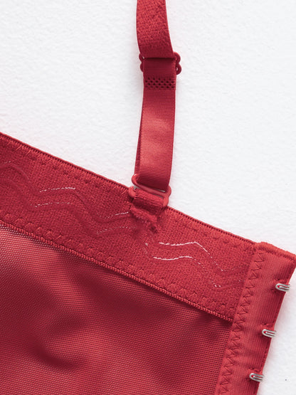 Breathable Bra Buckle Style Design Adjustable Size Solid Color Simplicity Elegant Comfortable New Shoulder Strap Gauze Bra