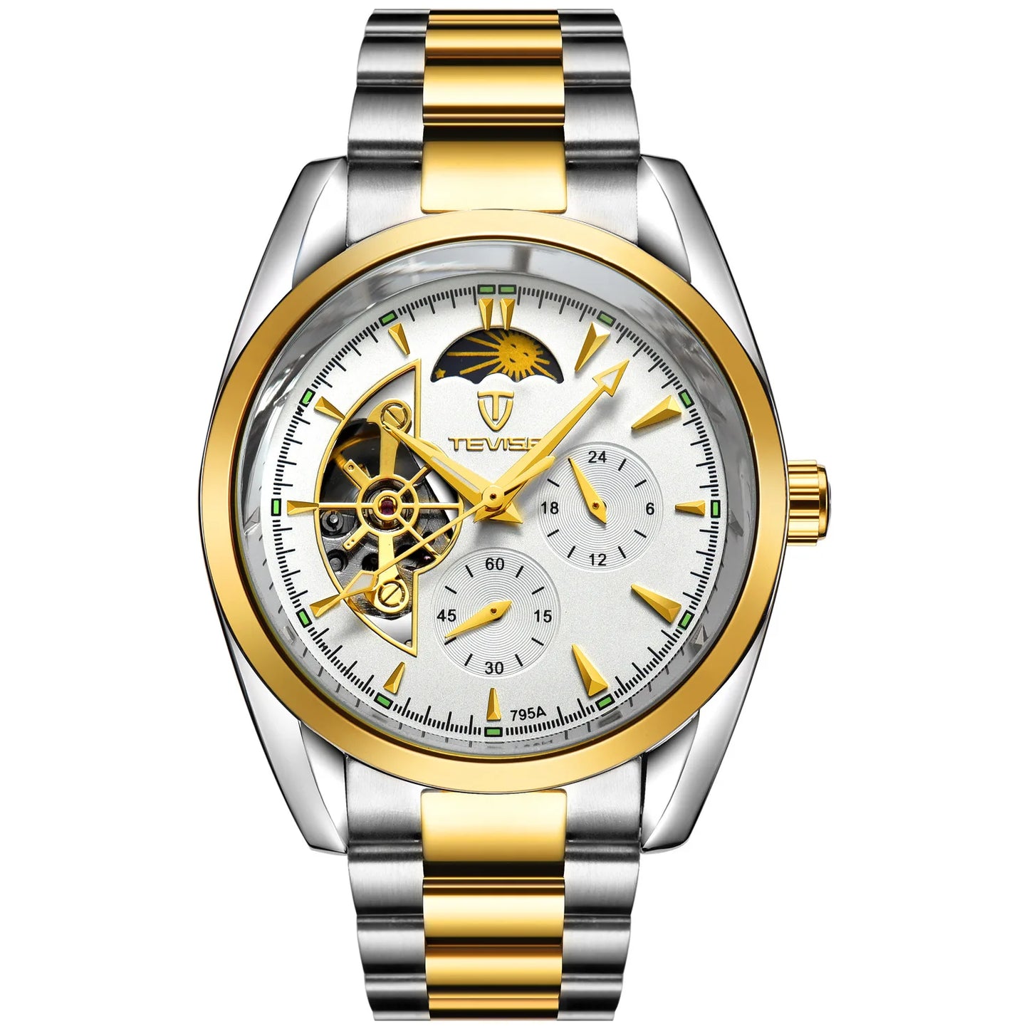 Relogio Masculino Tevise Mens Watches Top Brand Luxury Tourbillon Automatic Mechanical Watch Men Full Steel Waterproof Watches