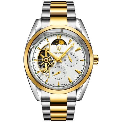Relogio Masculino Tevise Mens Watches Top Brand Luxury Tourbillon Automatic Mechanical Watch Men Full Steel Waterproof Watches
