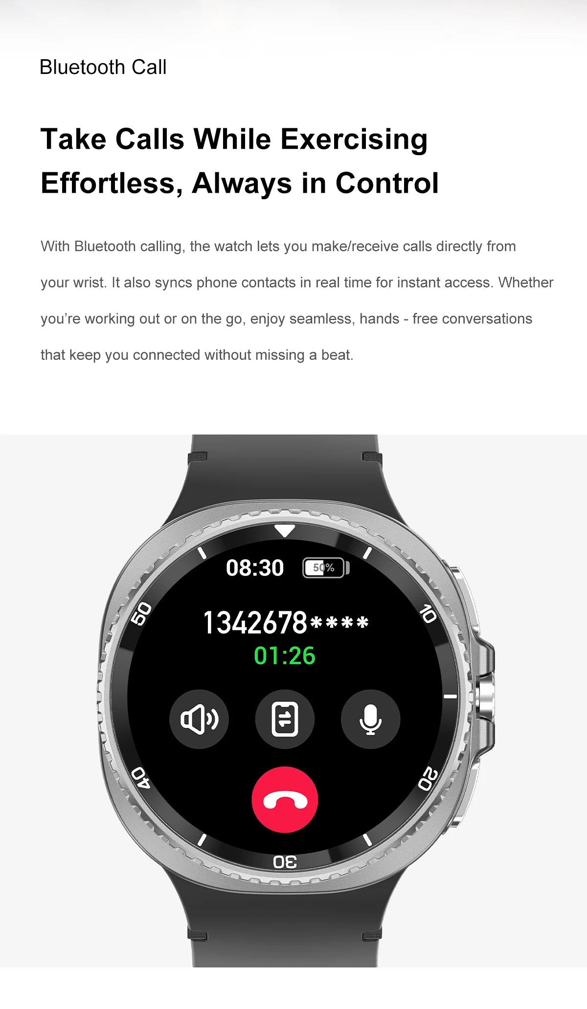 2025 NEW Smart Watch 8 Classic 46mm 1.43" AMOLED Screen IP68 Waterproof Sports Smartwatch BT Call Watch 7 Upgraded for Men Women