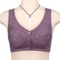 Bra Cotton Women Wire Free Bras Front Closure Brassiere Female Confortable Underwear Everyday Large Bust 52BC 50BC Cup