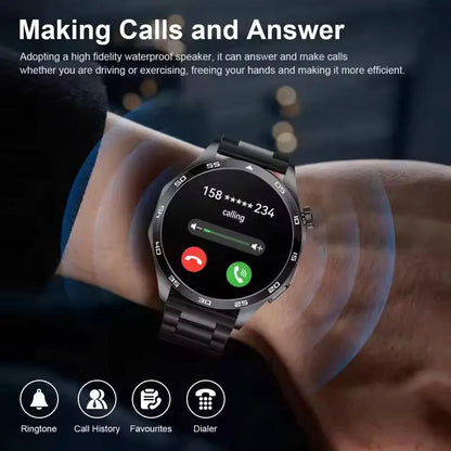 2025 New Mens Smart Watch 360 * 360 Bluetooth Call Smartwatch AMOLED Screen GPS Smart Watches NFC Waterproof Smart Watch for Men