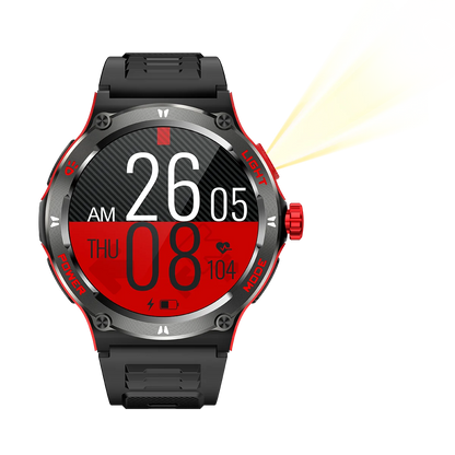 2024 new Smart Watch Men KT76 Sport Smart watches For Men Woman LED Flashlight Compass Bluetooth Call Heart Rate 3ATM Waterproof